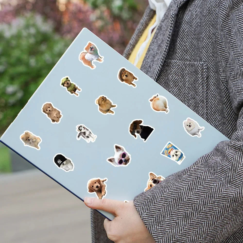 10/50/100pcs Funny Dog Stickers Cartoon Cute Decals Toy Stationery Guitar Phone Bicycle Laptop Luggage Car Graffiti Kids Sticker - Smarsty
