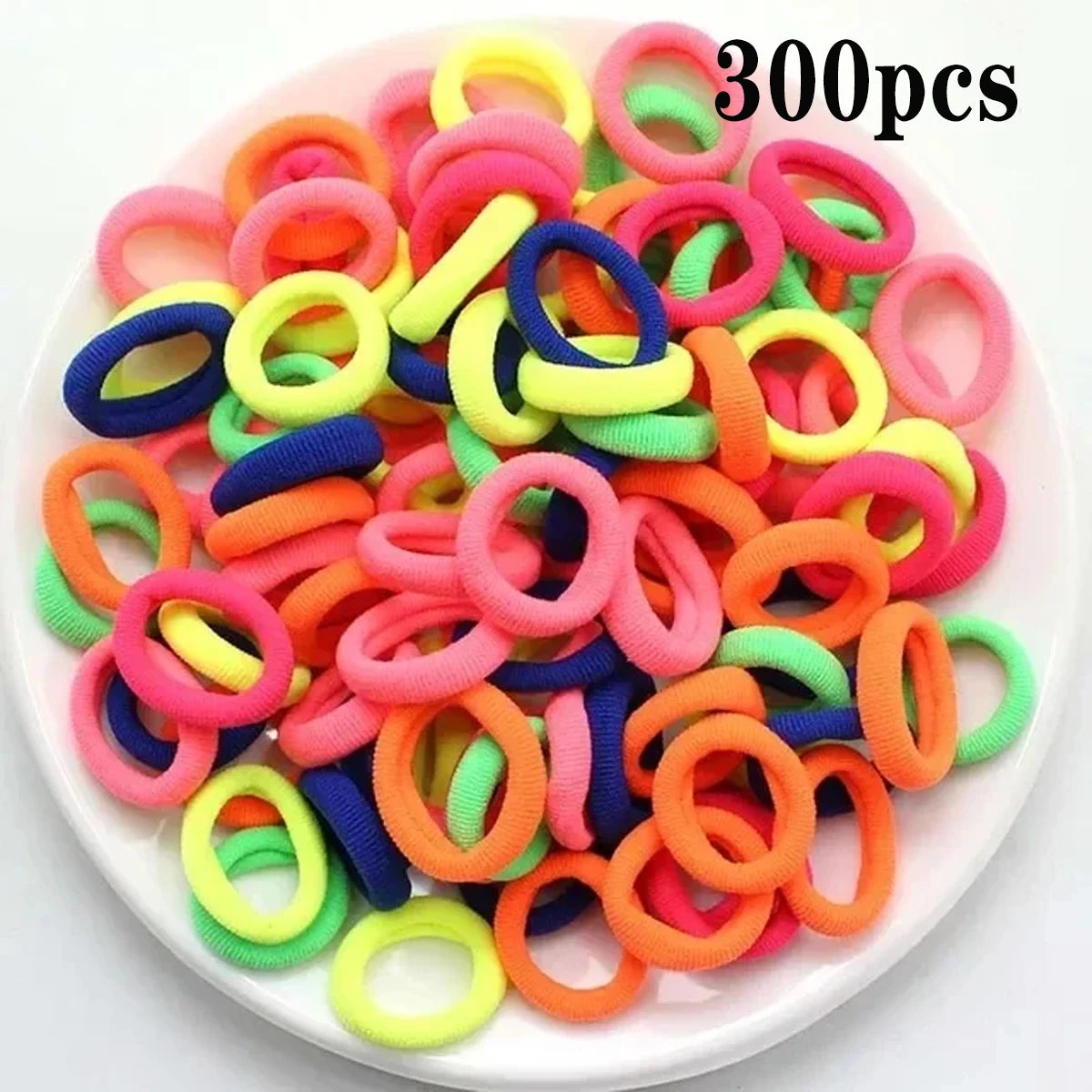 200 Pack Nylon Hair Bands Colorful Gentle No Damage - Smarsty