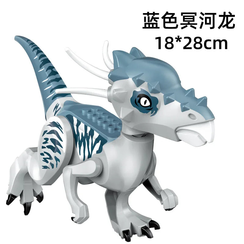 Jurassic World 3 Brutal Raptor Building Blocks Dinosaur Bricks Tyrannosaurus Indominus I-Rex Assemble Toy For Children by Smarsty