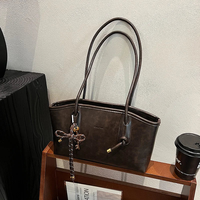 PU Leather Shoulder Bag For Women Versatile Crossbody Tote - Smarsty