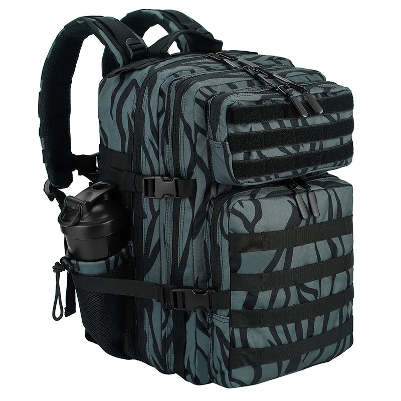 LHI 45L Tactical Backpack for Men and Women Large Athlete Gym Bag Outdoor Sports Hiking Survival Rucksack with Bottle Holder - Smarsty