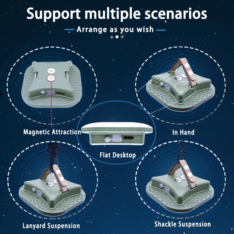 MOSLIGHTING Rechargeable Camping Strong Light with Magnet Zoom Portable Torch Tent Light Work Car Maintenance Lighting LED USB by Smarsty