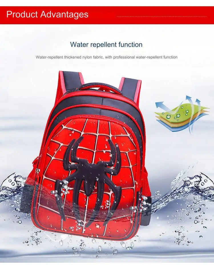 Durable 3D Spider Kids Backpack for Everyday Travel - Smarsty