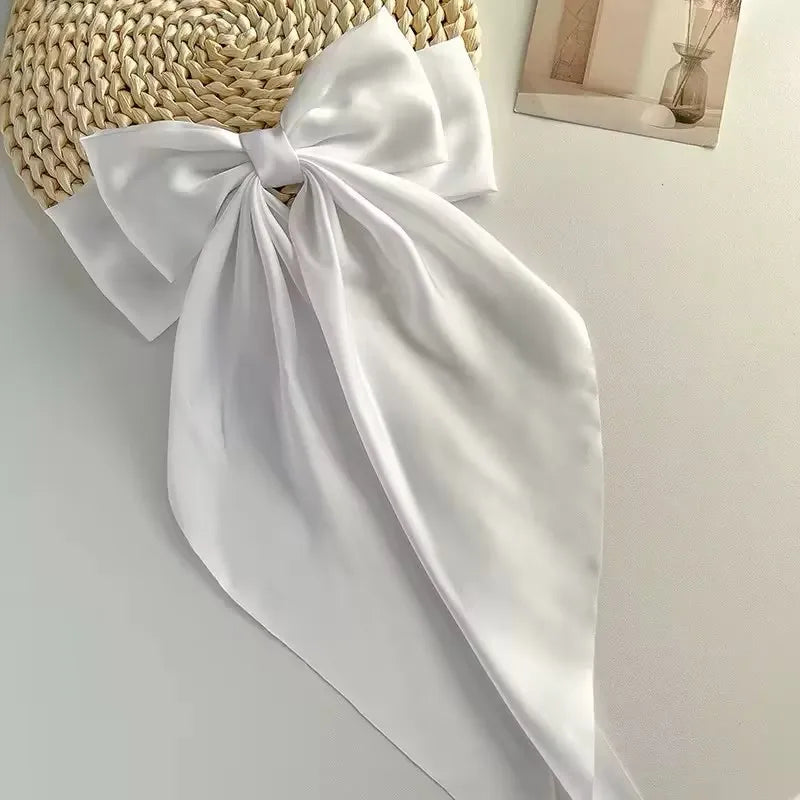 Extra Large Satin Bow Hairpin for Women - Smarsty