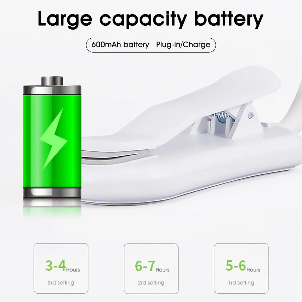 USB Rechargeable LED Book Light with Flexible Clip - Smarsty