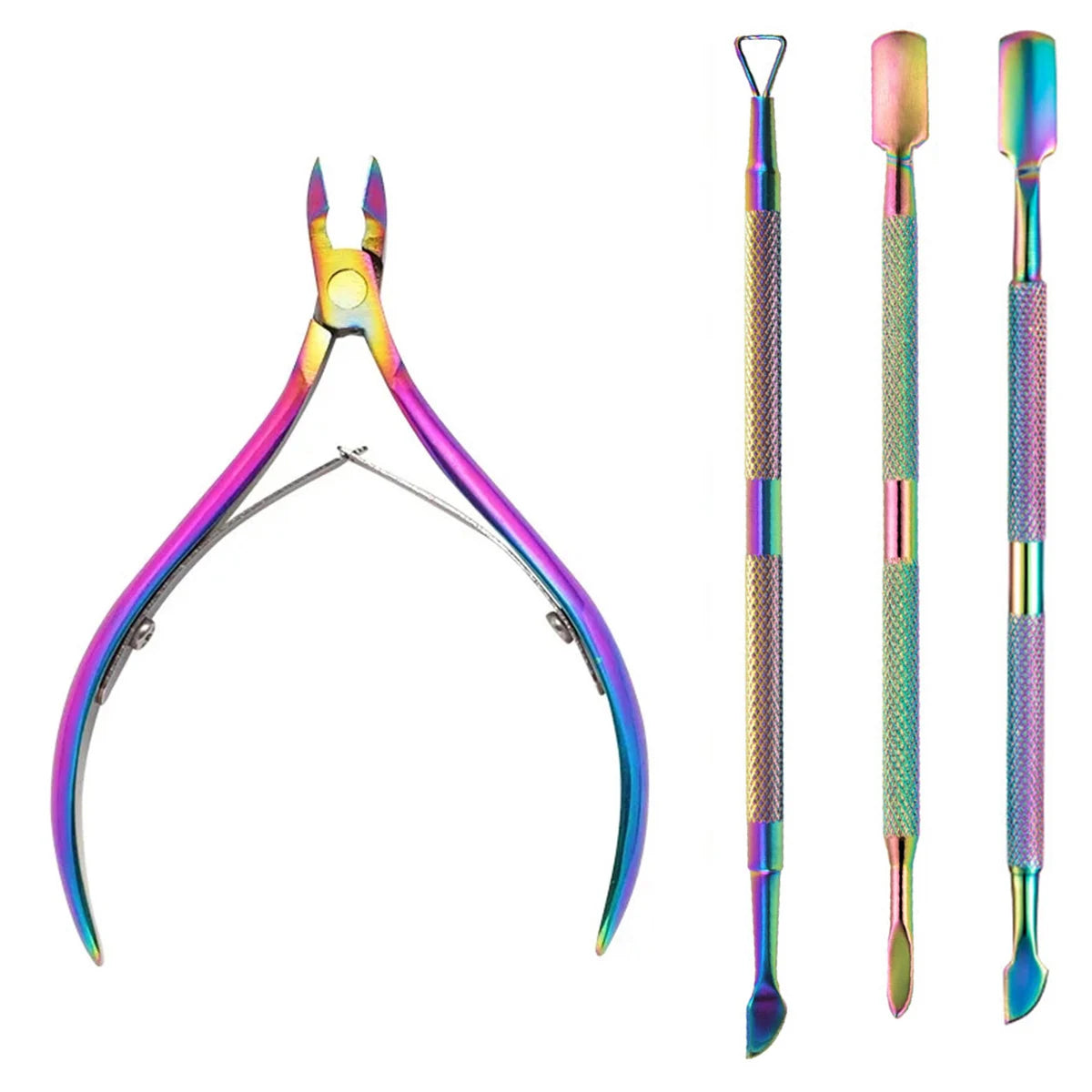 Professional Stainless Steel Nail Care Kit with Cuticle Scissors - Smarsty