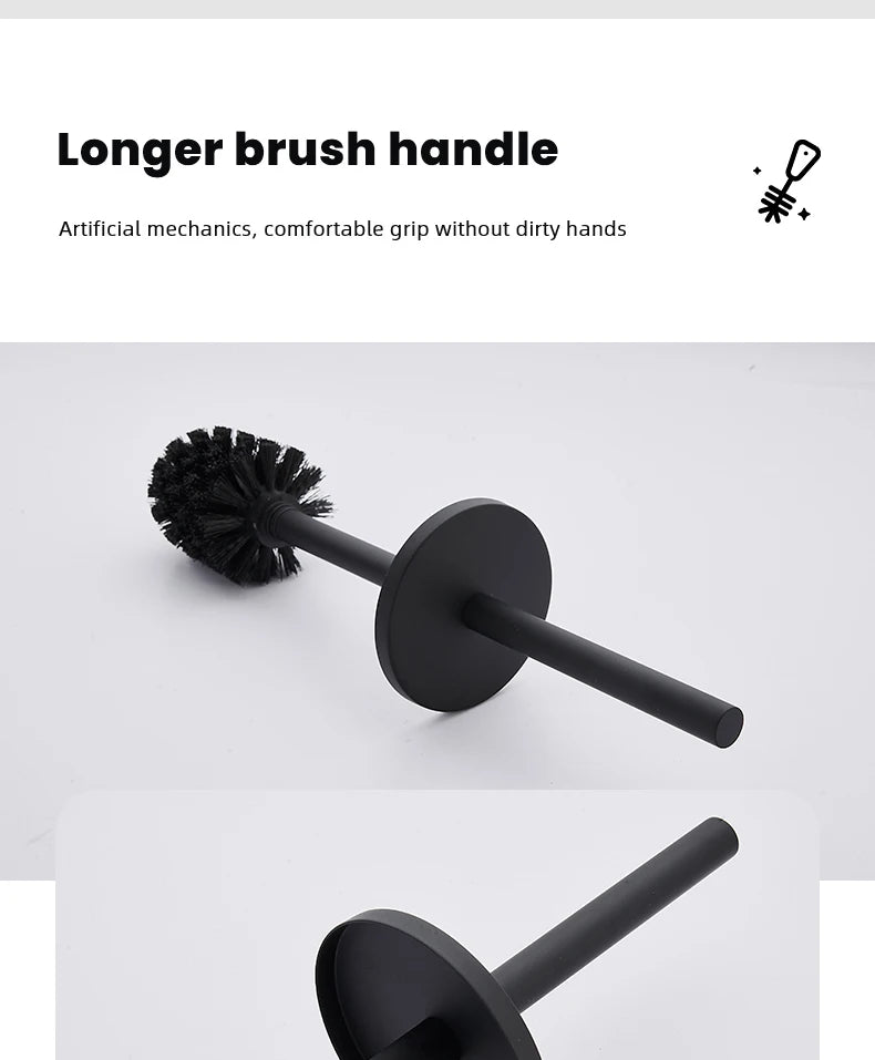 Stainless Steel Wall Mounted Toilet Brush Holder Accessory - Smarsty
