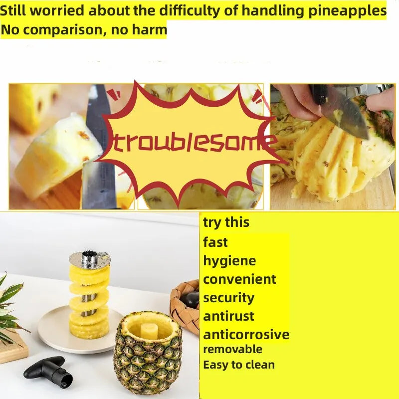 1pcs Pineapple Slicer Peeler Peeler Stainless Steel Fruit Tools Cooking Tools Kitchen Accessories Kitchen Gadgets by Smarsty