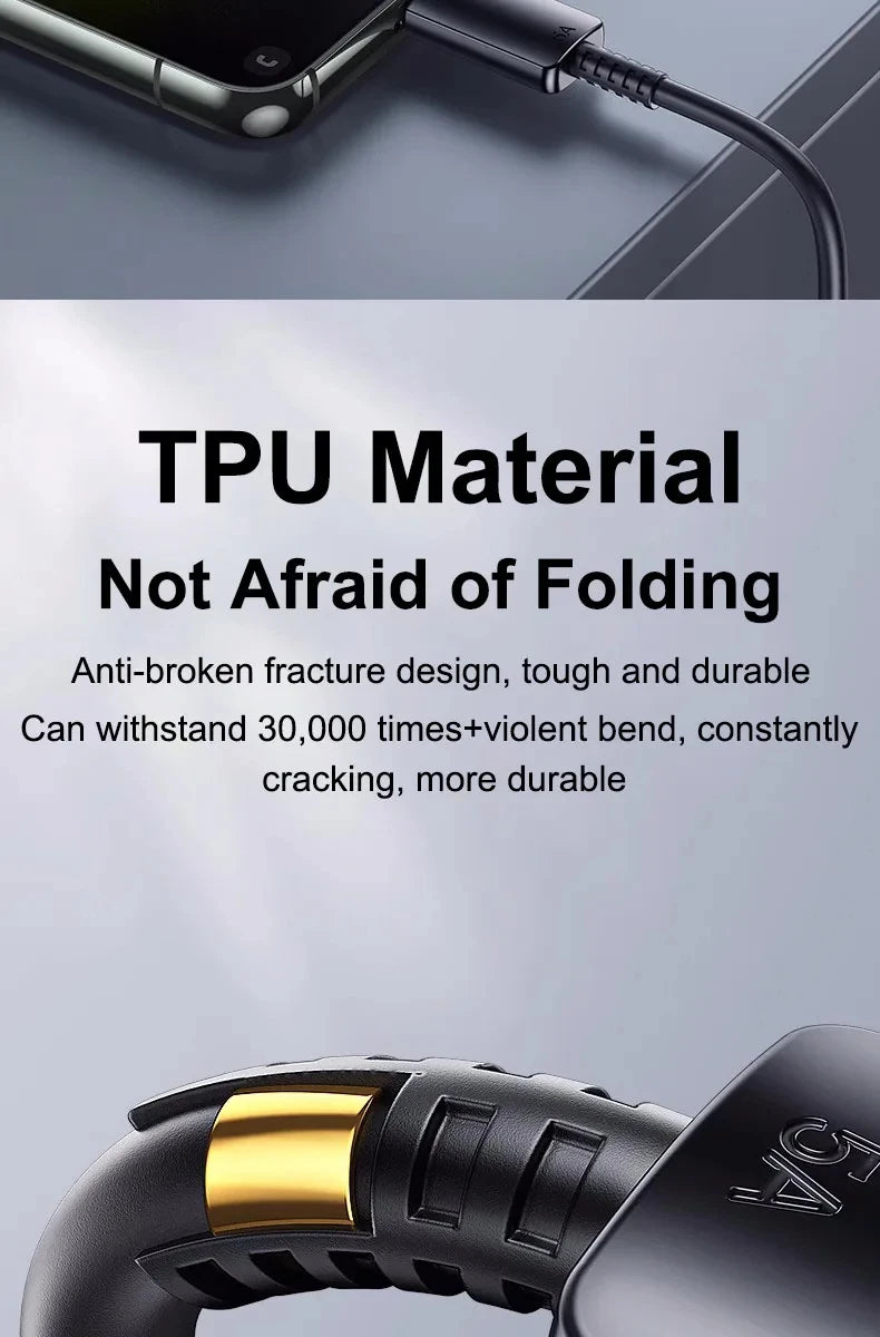 2PCS PD 45W USB C Cable For Samsung Galaxy S20 S21 S22 S23 Ultra Note 10 5G 20 A53 A54 Super Fast Charging USB Type C Data Cable - Smarsty