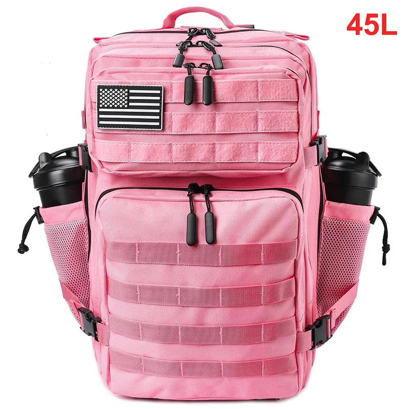 45L Tactical Backpack Men Outdoor Waterproof Sports Travel Gym Hiking Bug Out Bag Military Camping Hunting Survival Rucksack - Smarsty