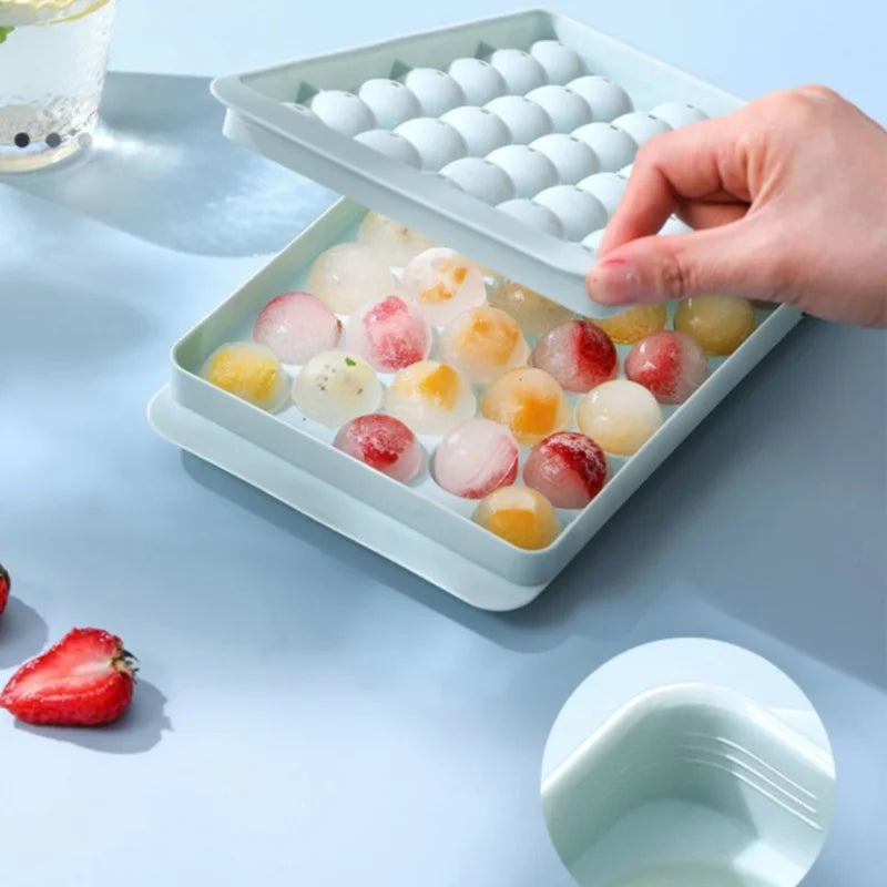 33 Ice Boll Hockey PP Mold Frozen Whiskey Ball Popsicle Ice Cube Tray Box Lollipop Making Gifts Kitchen Tools Accessories - Smarsty