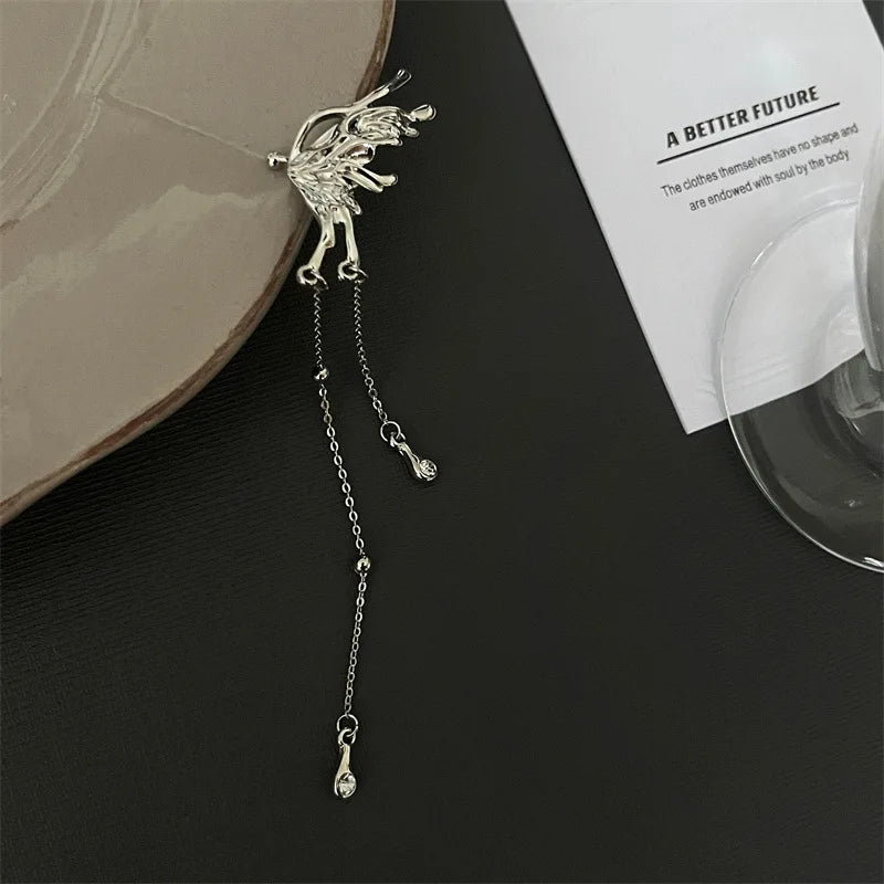 Y2K Fairy Butterfly Ear Clips with Trendy Tassels for Women - Smarsty