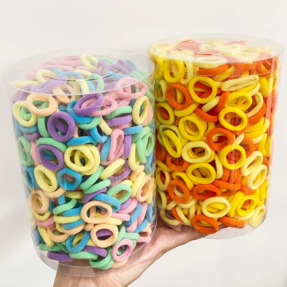 50PCS Colorful Nylon Hair Ties For Kids Gentle Hold - Smarsty