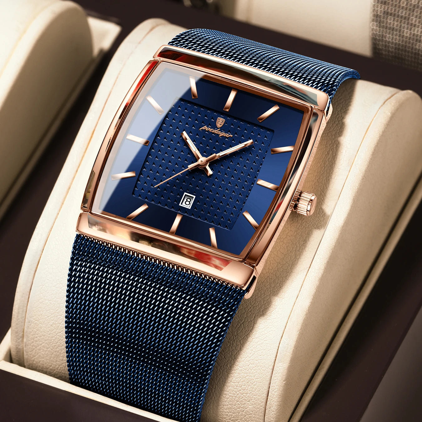 Men's Waterproof Quartz Watch with Luminous Date Feature - Smarsty