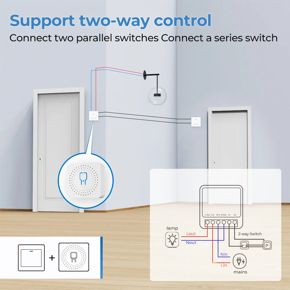 Tuya Zigbee WiFi Mini Smart Switch With Power Monitoring - Smarsty