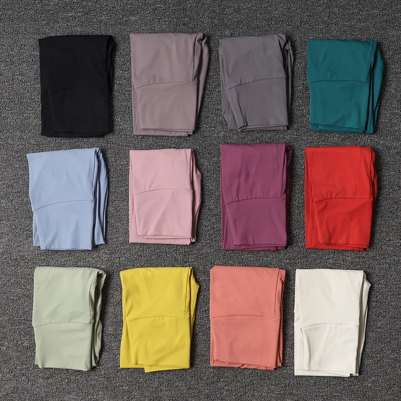 SOISOU Nylon Gym Yoga Pants Women Leggings For Fitness High Waist Long Pants Women Hip Push UP Tights Women Clothing 2 Types - Smarsty