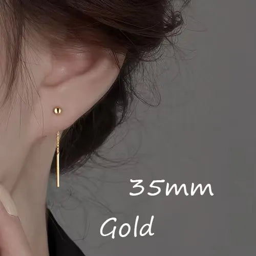 Silver Geometric Dangle Earrings for Women Stylish Drop Design - Smarsty