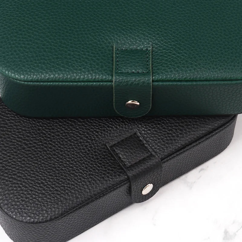 Portable Jewelry Organizer Case for Travel with Leather Storage - Smarsty