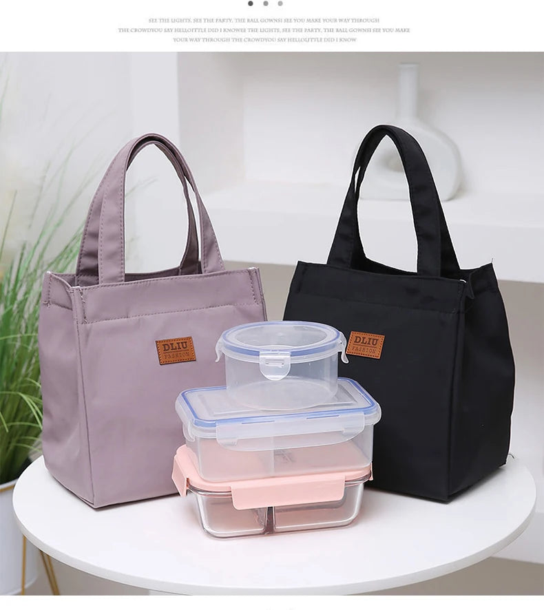 Large Insulated Lunch Bag With Aluminum Foil Top Handle - Smarsty