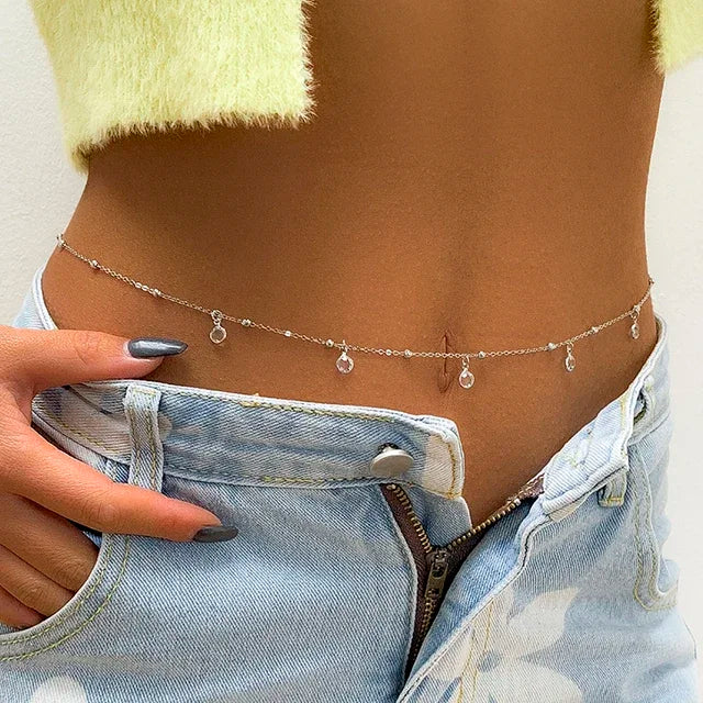 Fashion Sexy Double Layer Pearl Belly Chain for Women - Smarsty