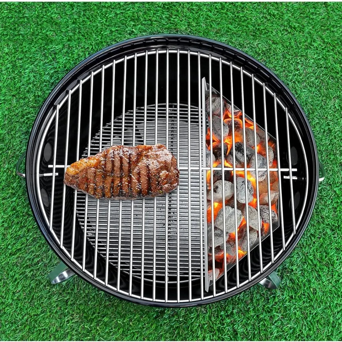 2Pcs Charcoal Grill Basket Holders Non-Stick Accessories - Smarsty