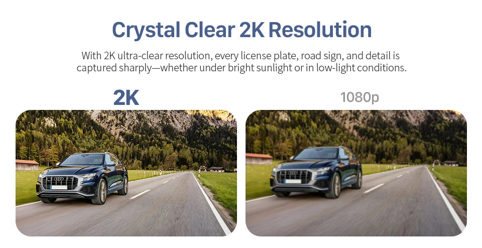2K Tiny Car DashCam With WiFi App And Voice Control - Smarsty