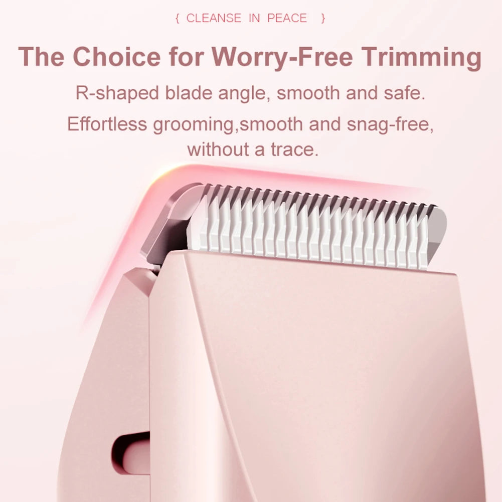 Women Hair Removal Razor Electric Epilator Portable Painless Pubic Legs Body Hair Trimmer for Ladies Bikini Underarms Legs Hair
