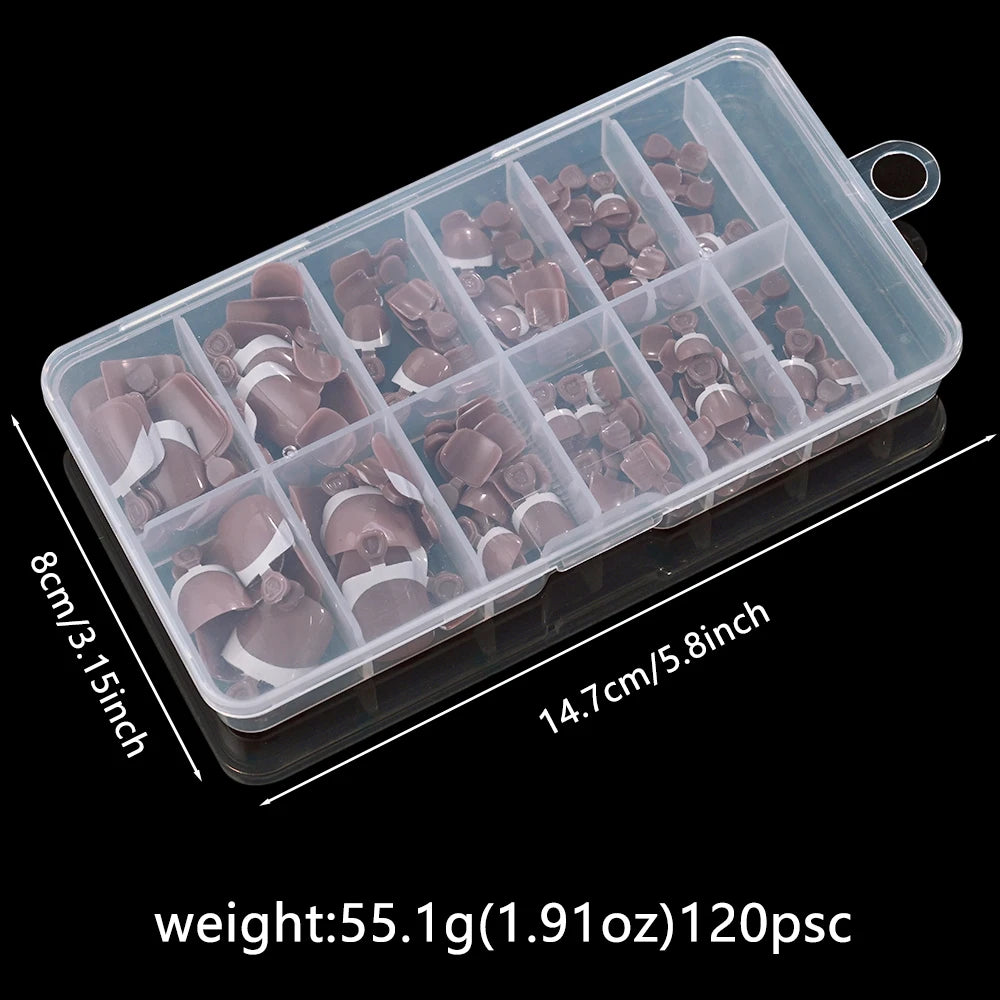 120Pcs French Fake Toenails in 9 Colors for Summer Style - Smarsty