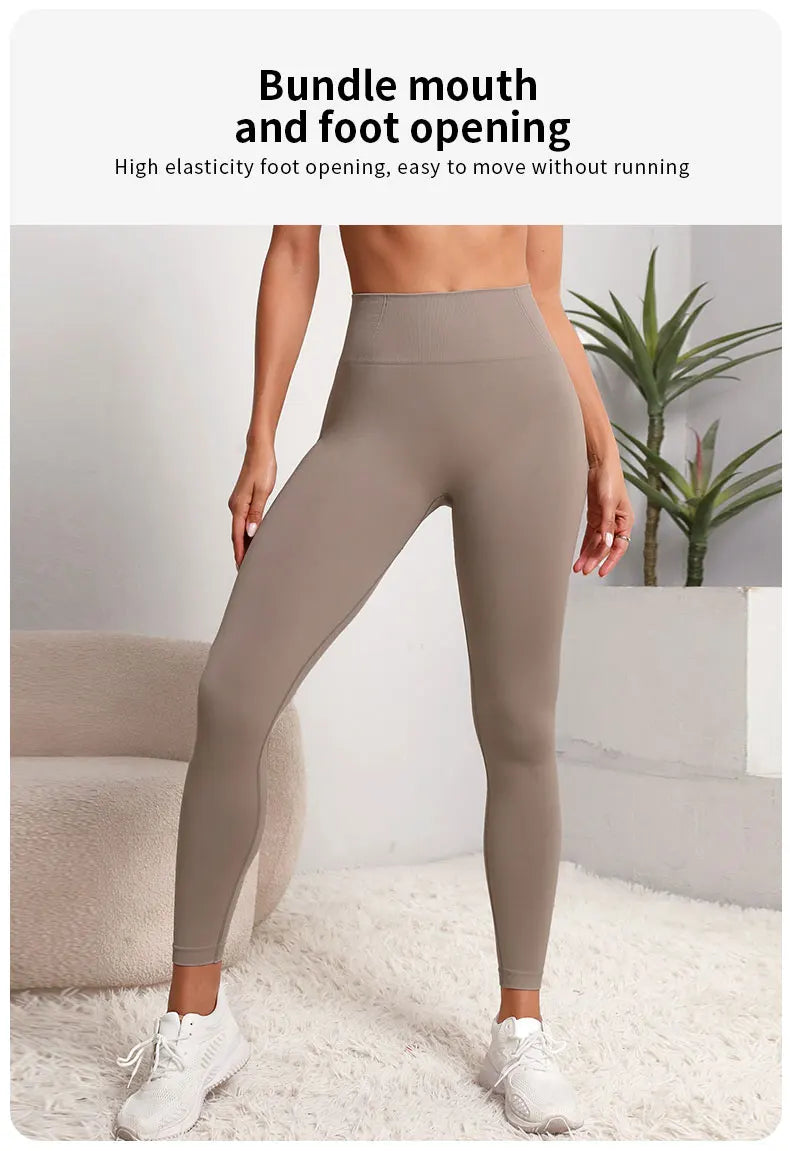 Women Seamless Hip Lifting Women Seamless Sports Leggings High Waist Fitness Leggings Push Up Yoga Leggings Gym Clothing Sports - Smarsty