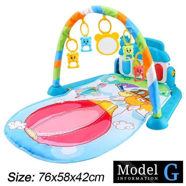 Baby Fitness Stand Music Play Gym Activity Toys Newborn Piano Crawling Blanket Pedal Game Pad Early Education 0-36 Months Gifts by Smarsty