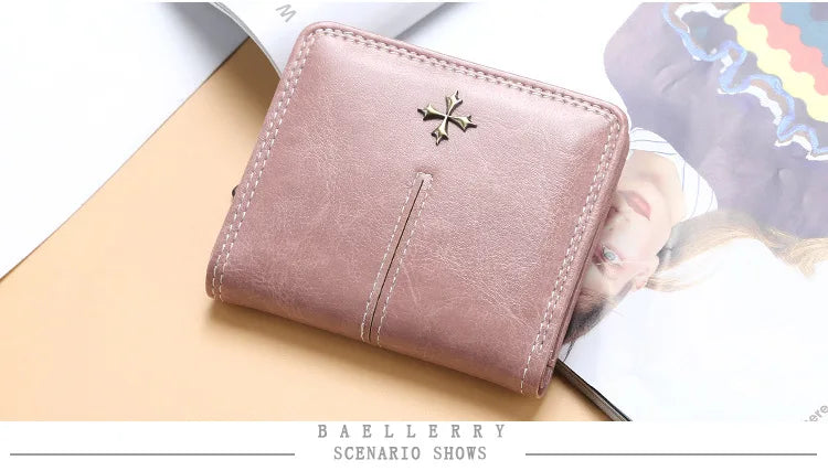 2023 New Mini Women Wallets Free Name Engraving Fashion Small Wallets Zipper PU Leather Quality Female Purse Card Holder Wallet