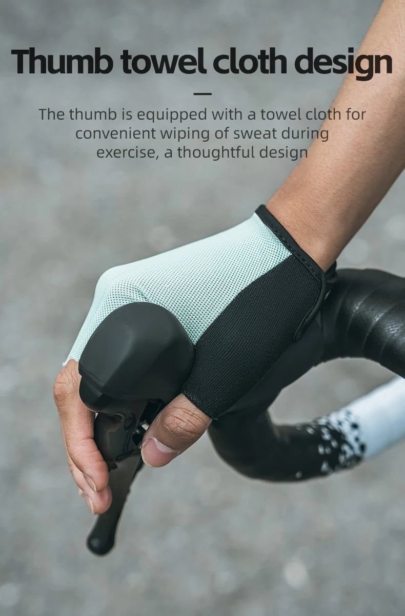 RockBros Breathable Half Finger Cycling Gloves with Anti Slip Pads - Smarsty