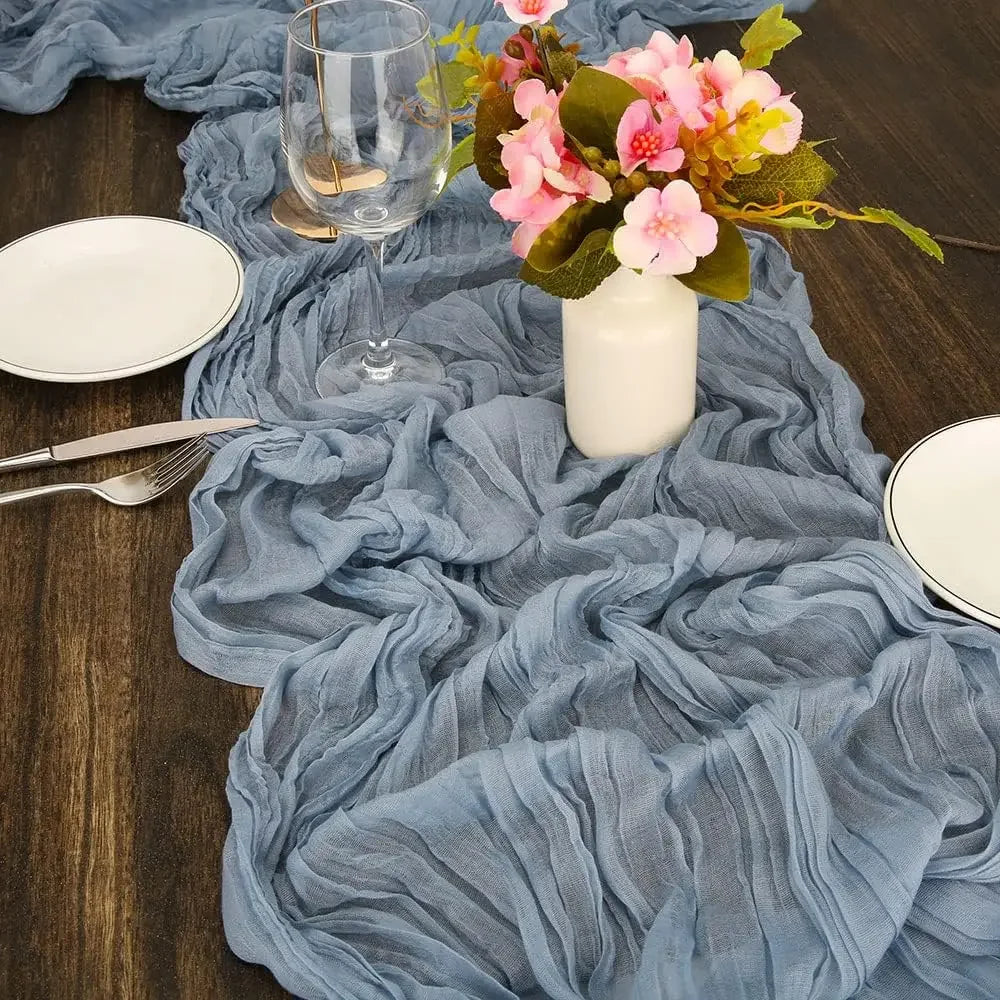 Pink Cheesecloth Table Runner for Romantic Weddings - Smarsty