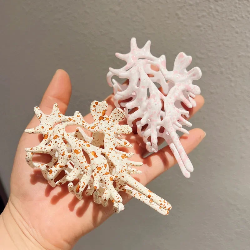 Colorful Conch Shell Hair Claw Clip For Summer Beach - Smarsty