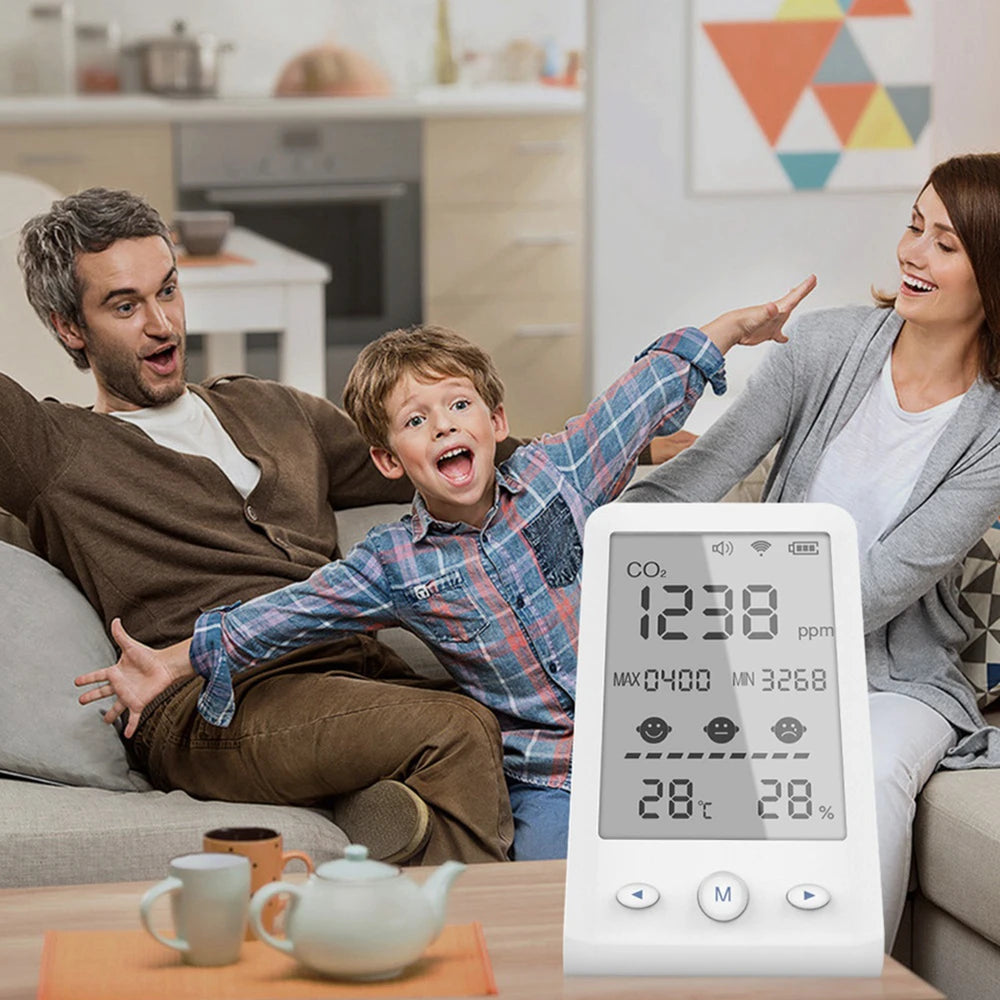 NDIR CO2 Meter and Air Quality Monitor with LCD Display - Smarsty