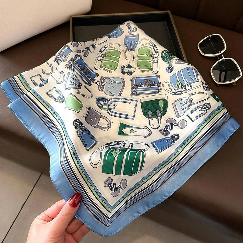 Luxury Silk Scarf Women Satin Shawl Sun Protection Wrap - Smarsty