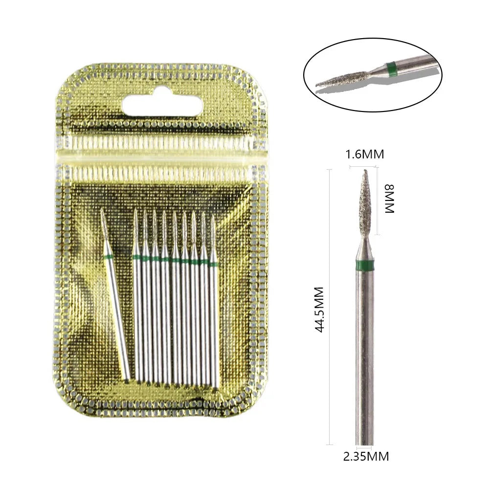 10 Piece Diamond Nail Drill Bit Set for Perfect Manicures - Smarsty