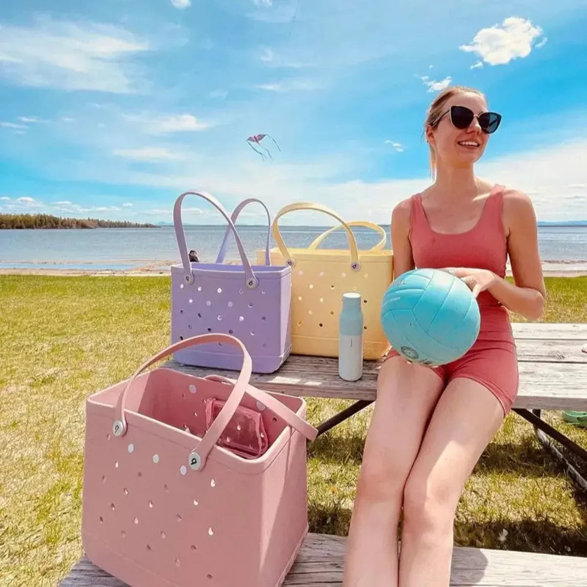 Croc Beach Tote Bag Waterproof EVA Extra Large Capacity - Smarsty