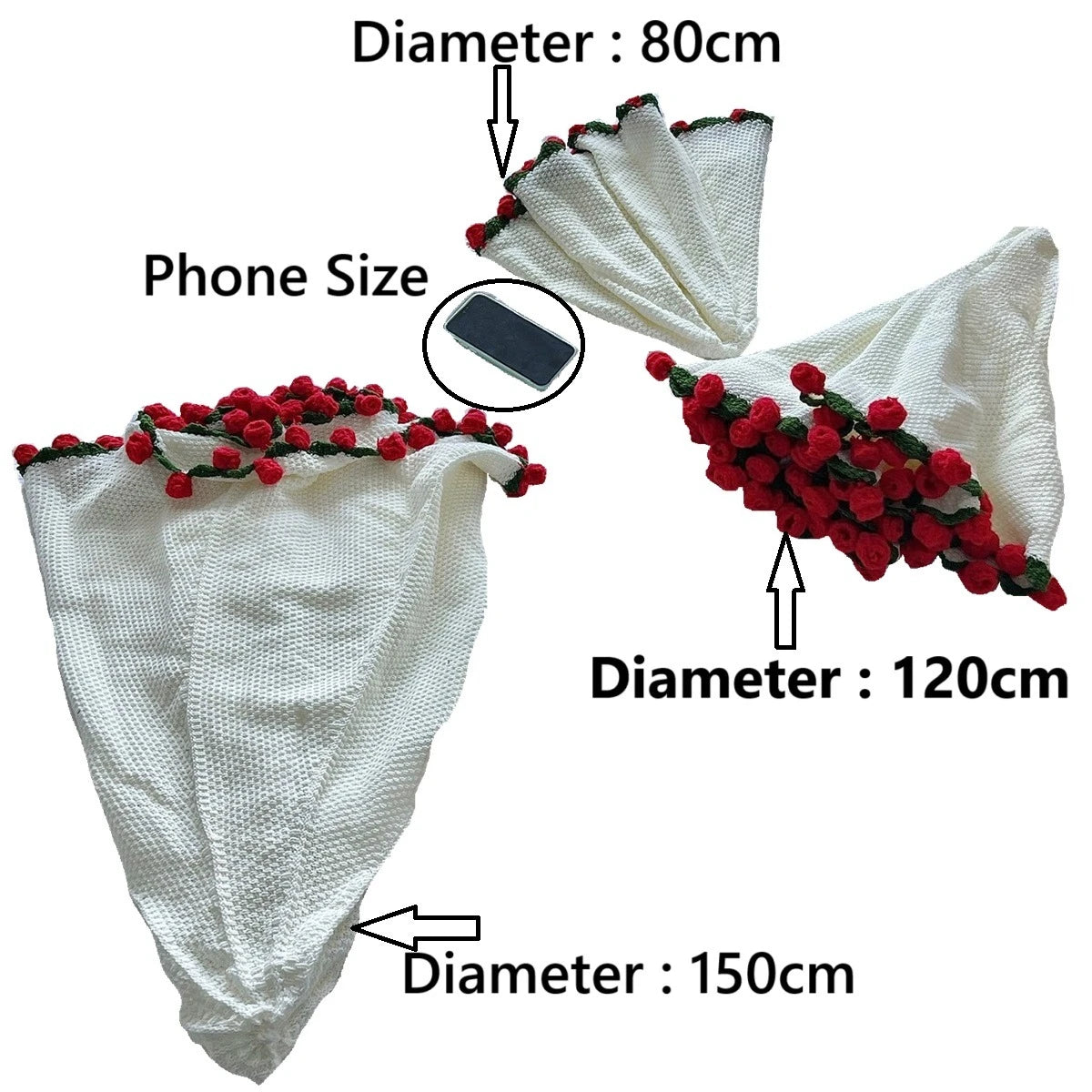 Handmade Crochet Rose Blanket for Cozy Comfort - Smarsty