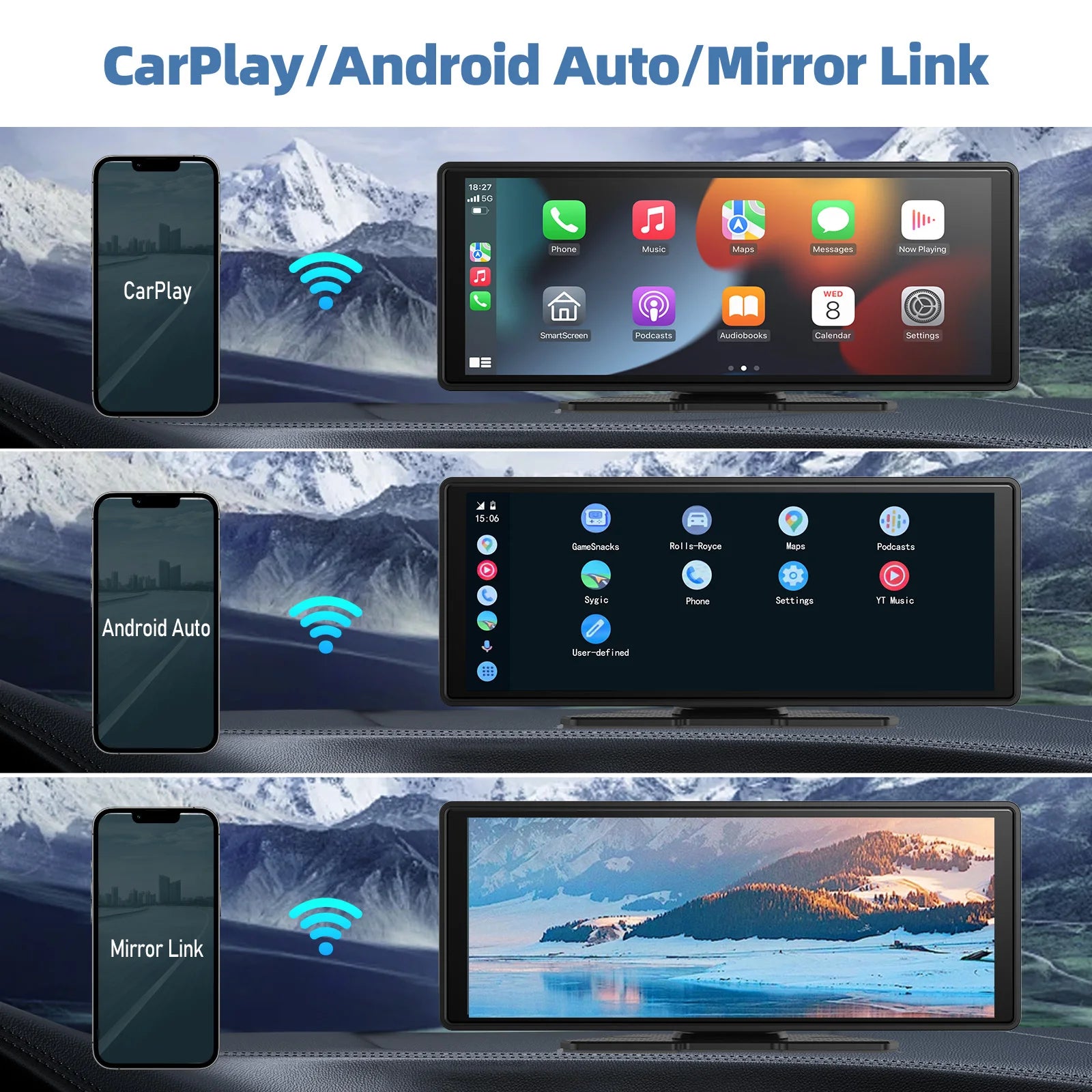 Universal Wireless CarPlay Receiver for Touchscreen Cars - Smarsty