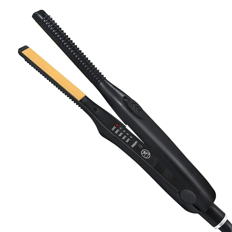 2-in-1 Mini Hair Straightener and Curling Iron for All Hair Types - Smarsty