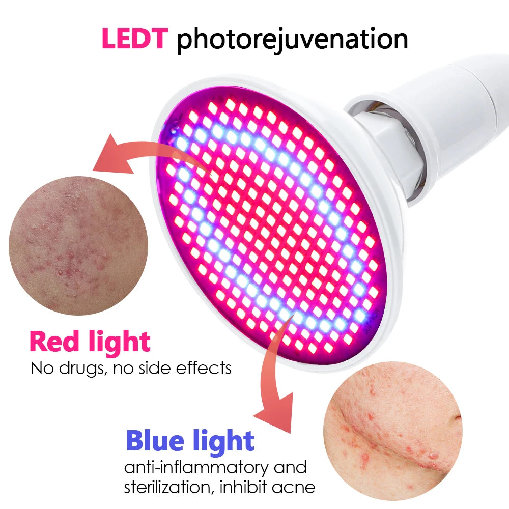 200 LEDs Infrared Light Therapy Lamp Skin Care Anti Aging 660nm 850nm Red Light Therapy for Full Body Facial Acne Treatment Spa