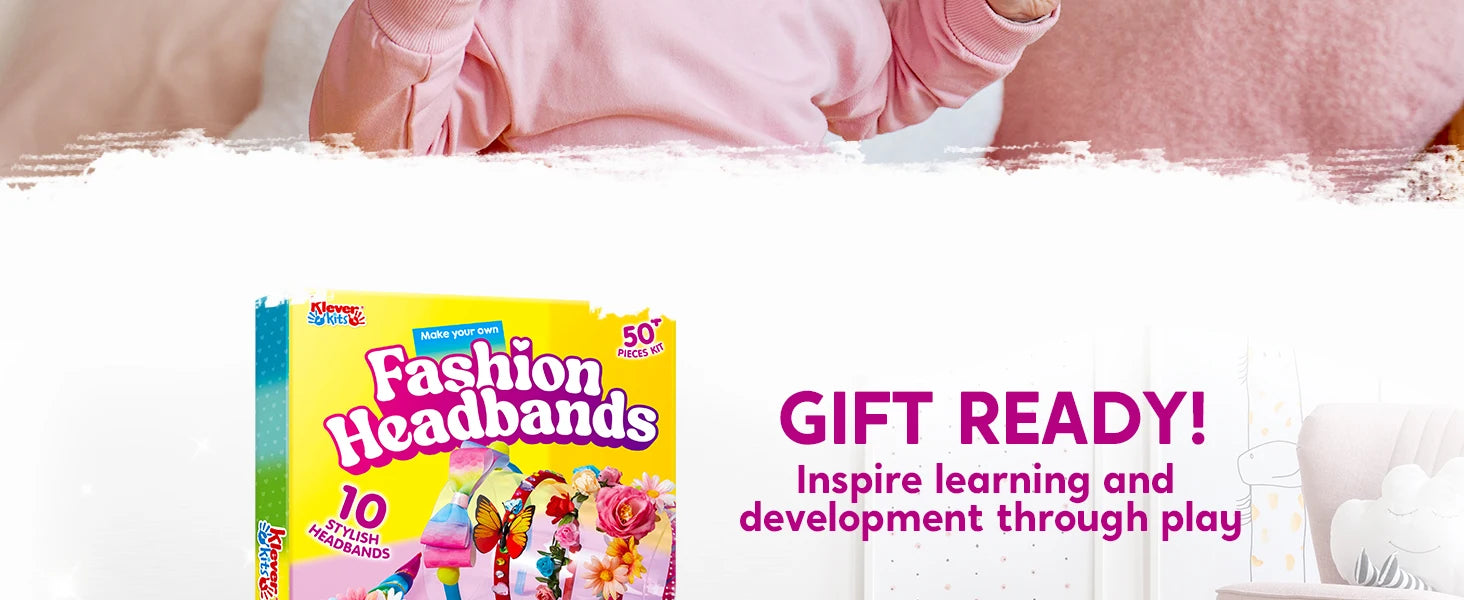 JOYFY Headband Making Kit for Girls Kids Headbands DIY Hair Accessories Make Your Own Hair Accessories for Kid Birthday Gifts