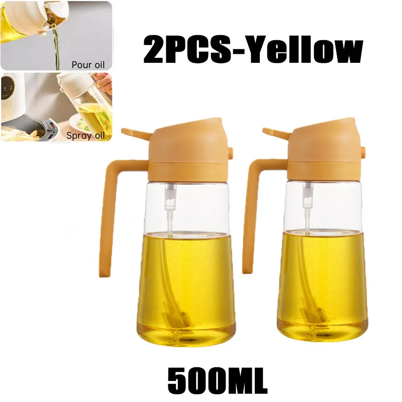 200/300/500ml Oil Spray Bottle BBQ Cooking Olive Oil Sprayer Plastic Baking Oil Spray Empty Bottle Vinegar Bottle Or Oil brush - Smarsty