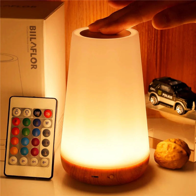 Color Changing USB Rechargeable Night Light with Remote Control - Smarsty