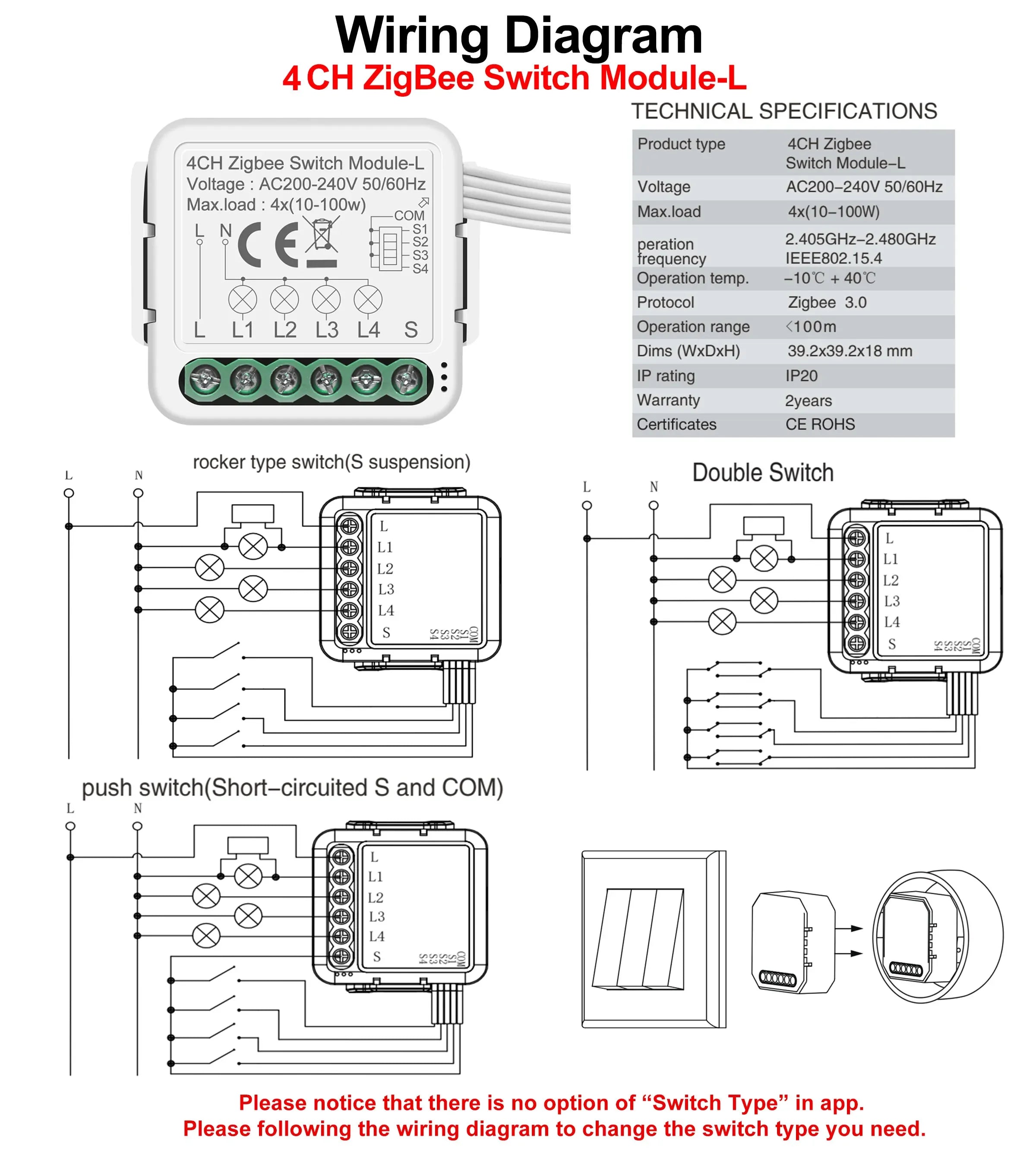 GIRIER Tuya ZigBee Smart Switch Module No Neutral Required - Smarsty