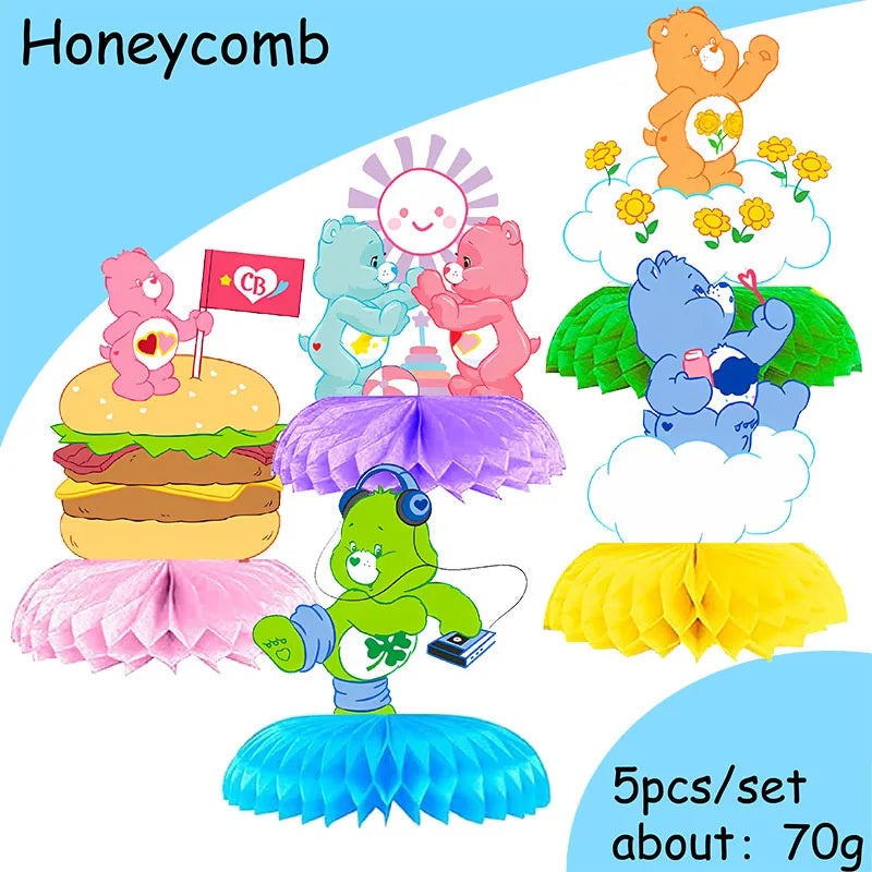 Miniso Care Bear Birthday Party Supplies Set - Smarsty