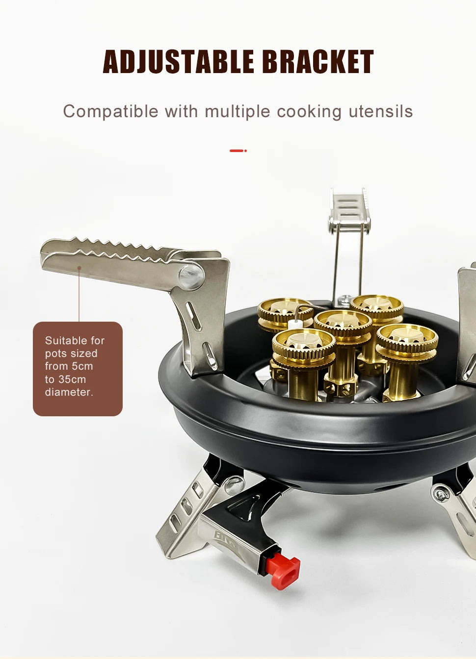 BRS-201A Portable Camping Gas Stove 16000W High Pressured Propane Butane Gas Burner Outdoor Emergency Stove with Piezo Ignition