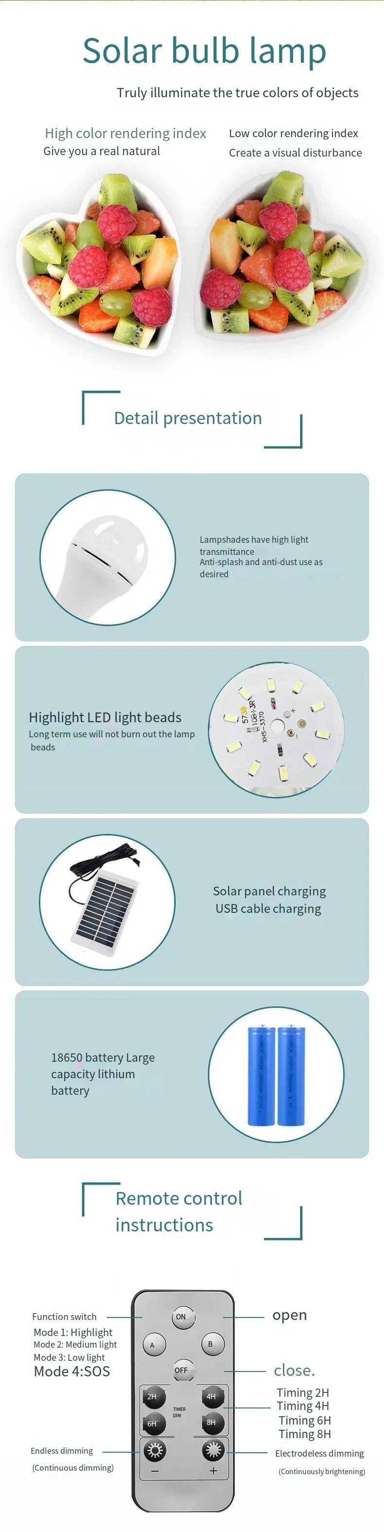 Waterproof Solar Light for Outdoor Camping Emergency Use - Smarsty
