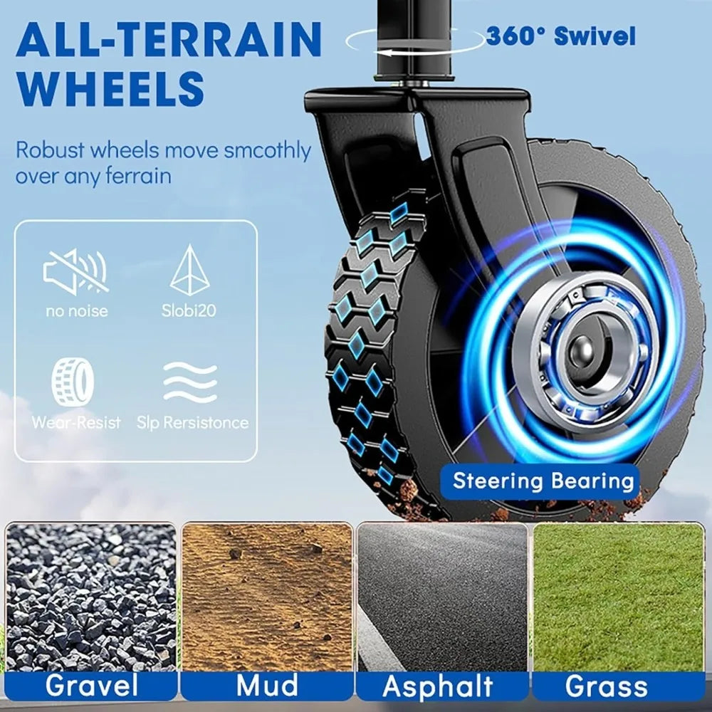 Collapsible Wagon Cart Foldable Beach Wagon with All-Terrain Wheels Heavy Duty Grocery Cart for Shopping, Beach, Camping, Sport